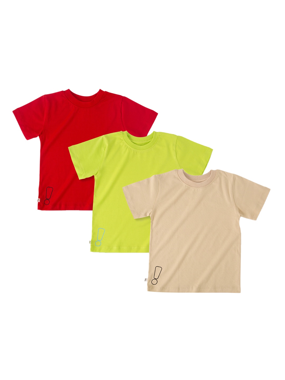 

You Got Plan B Boys Pack of 3 Pure Cotton T-shirt, Lime green