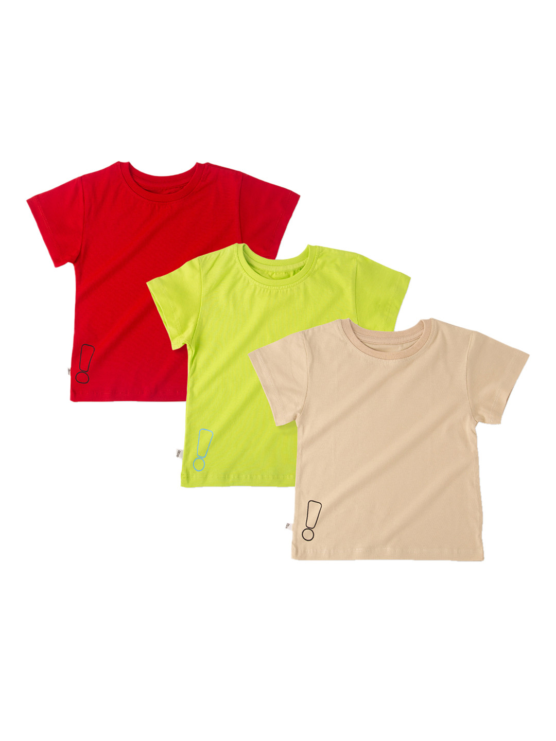 

You Got Plan B Girls Pack Of 3 Pure Cotton T-shirt, Beige