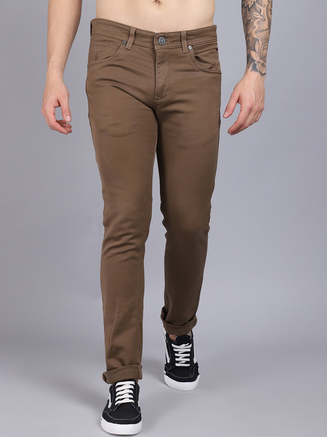 

Cantabil Men Brown Trousers