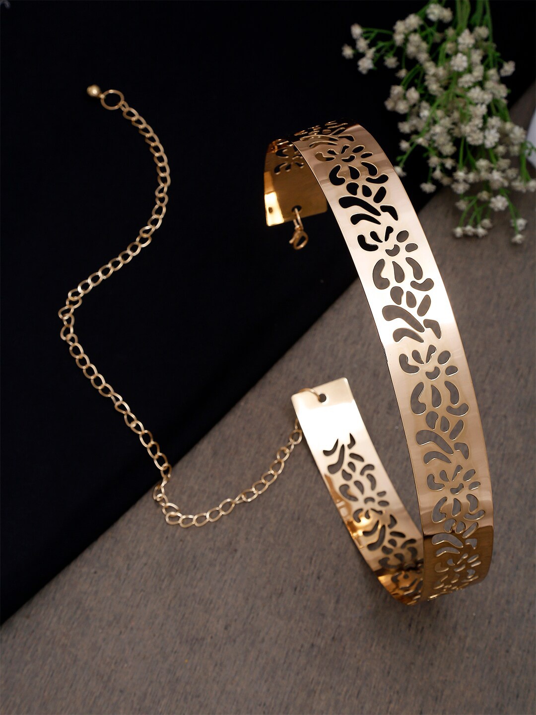 

YouBella Women Gold-Plated Textured Belt