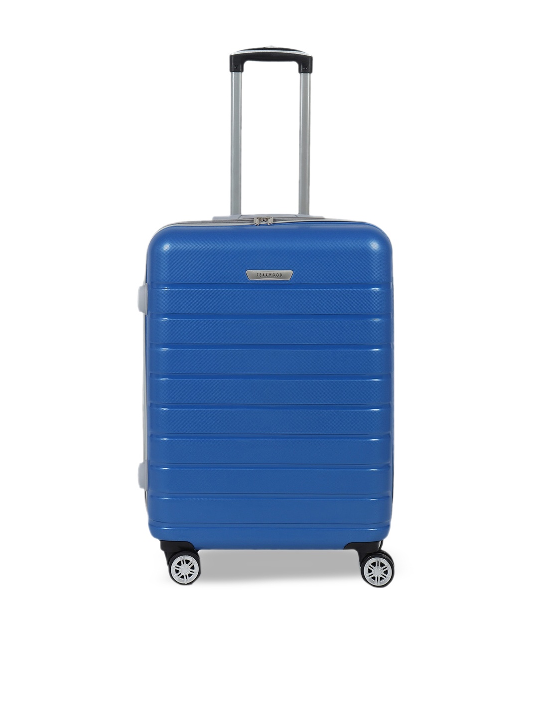 

Teakwood Leathers Blue Textured Trolley Suitcase