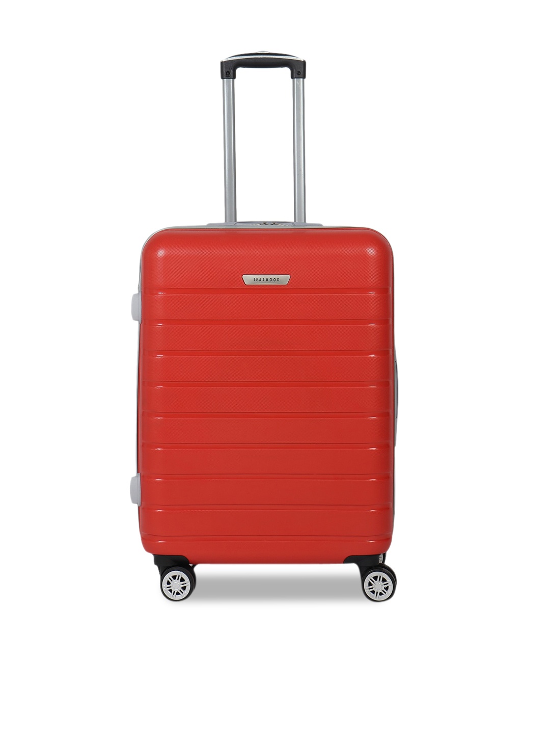 

Teakwood Leathers Red Textured Trolley Bag