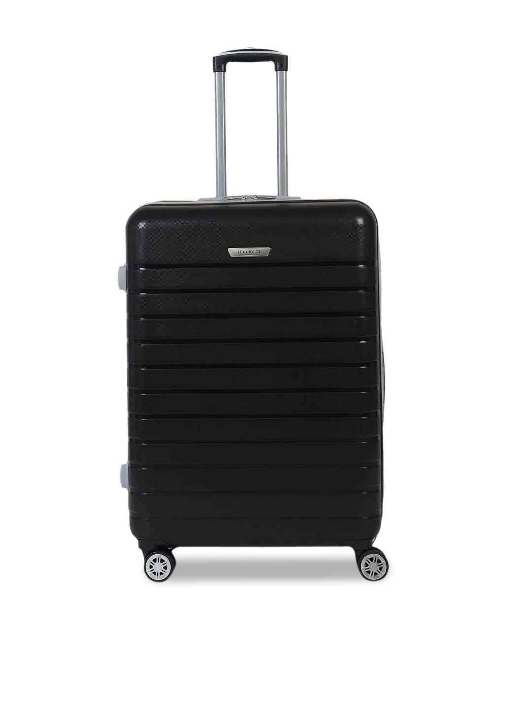 

Teakwood Leathers Black Textured Hard Sided Large Trolley Suitcase