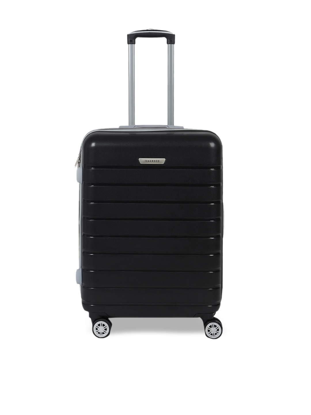 

Teakwood Leathers Black Textured Hard-Sided Medium Trolley Suitcase