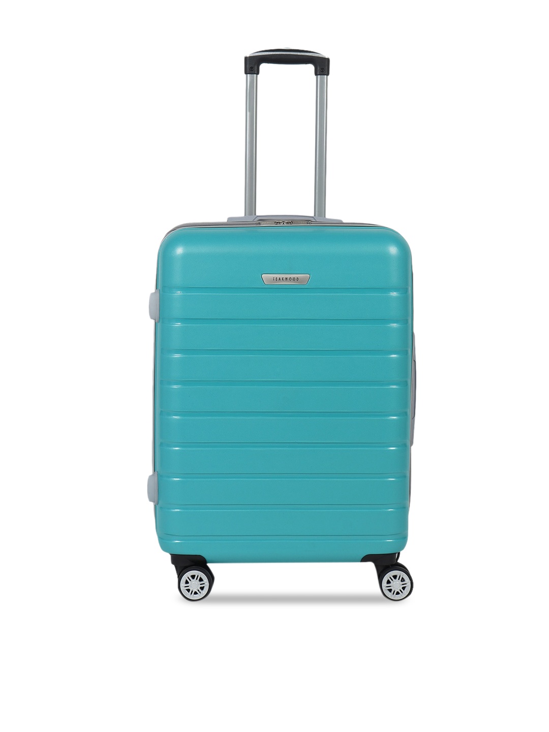 

Teakwood Leathers Turquoise Green Textured Hard Sided Trolley Bag, Turquoise blue