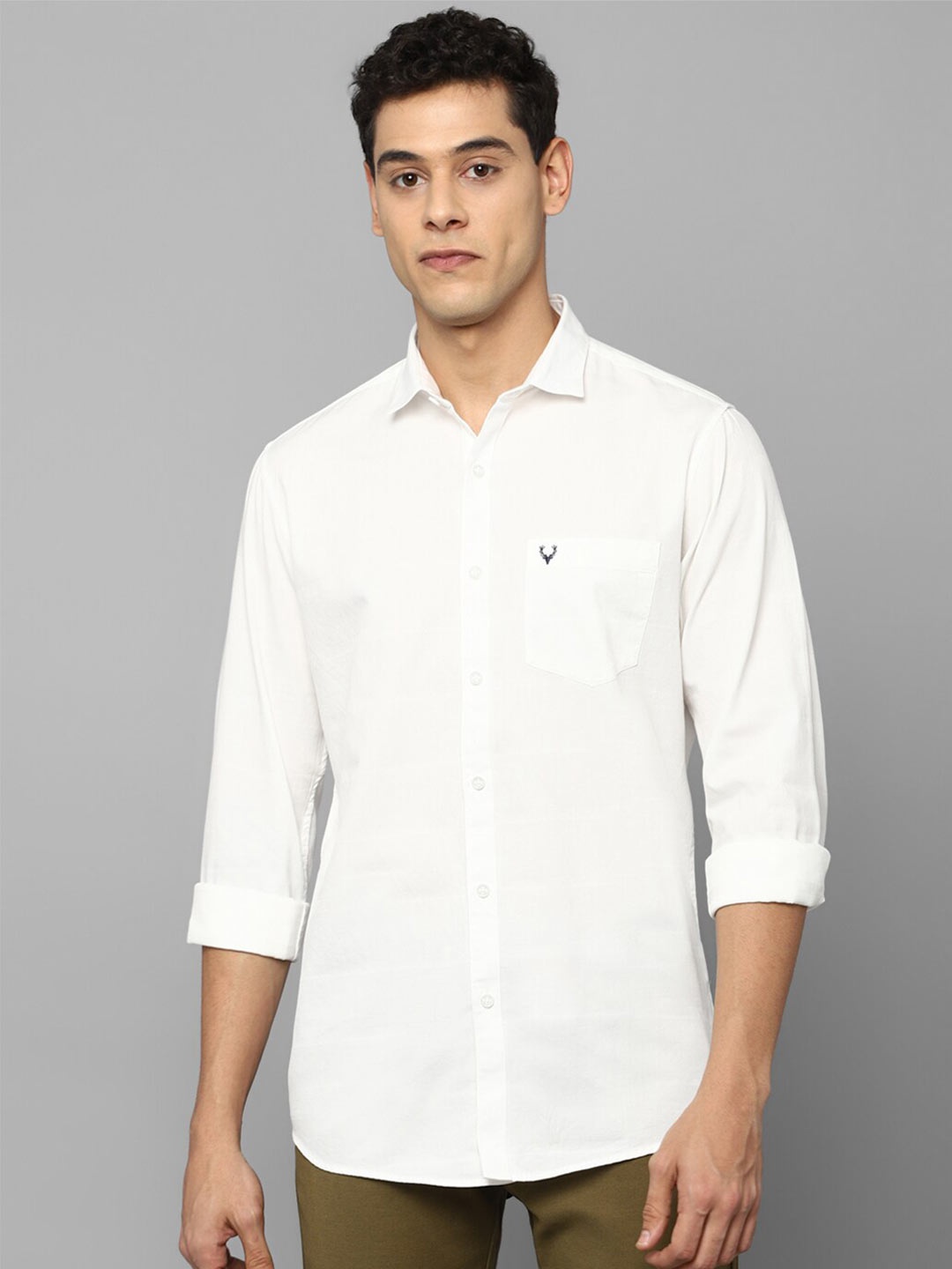 

Allen Solly Men White Slim Fit Casual Shirt