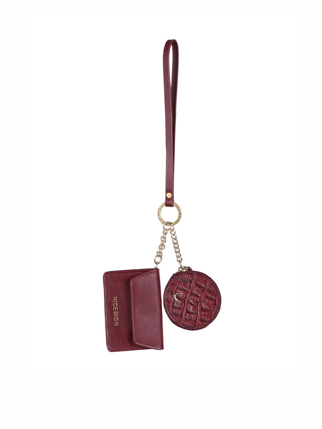 

Hidesign Women Maroon Solid Envelope Clutch