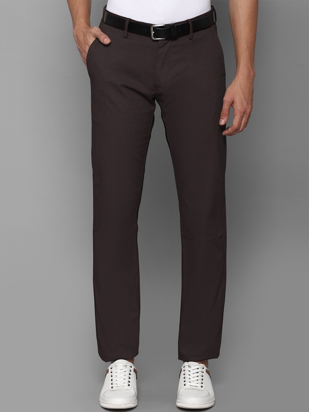 

Allen Solly Men Grey Slim Fit Trousers
