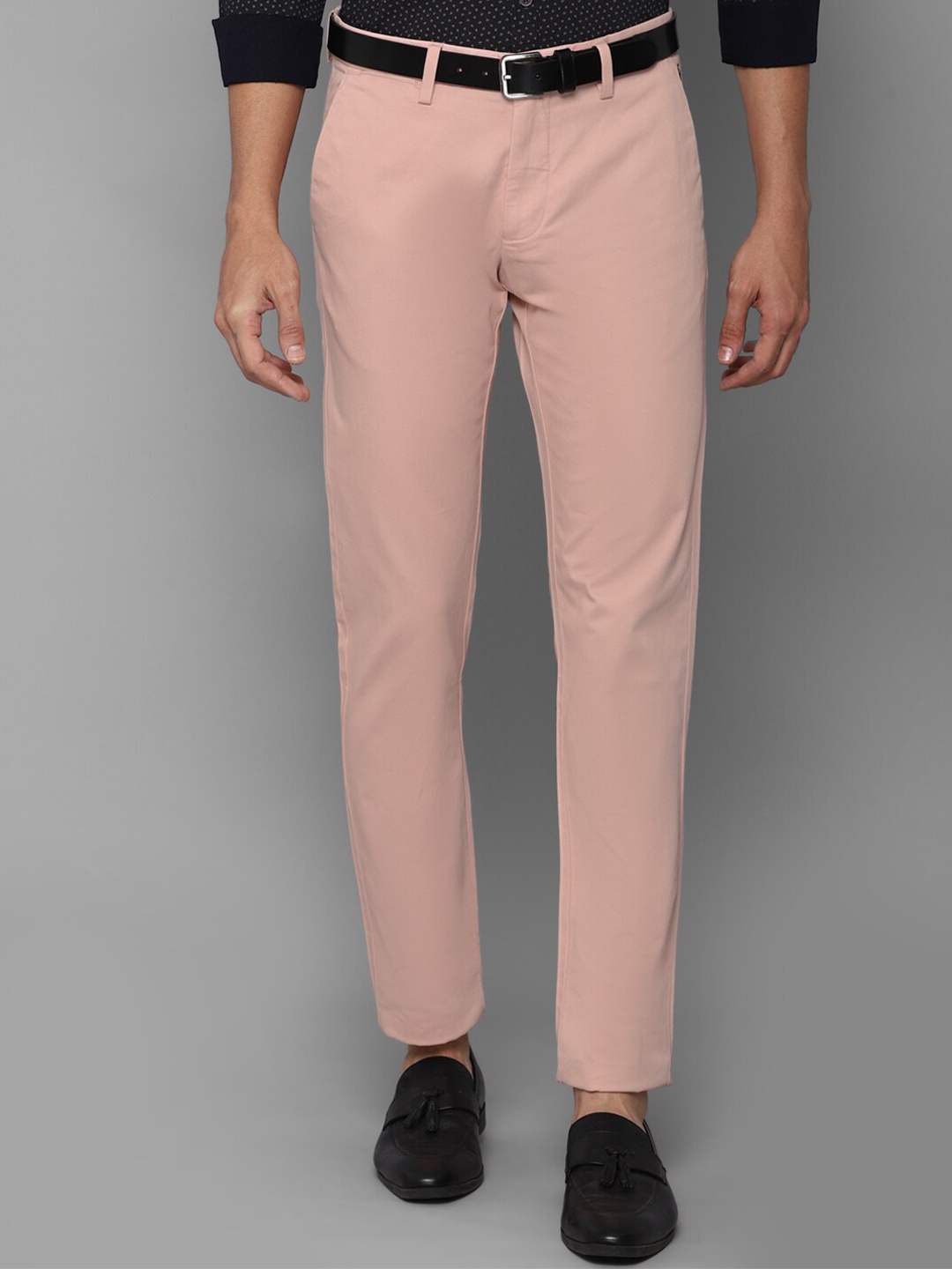 

Allen Solly Men Pink Slim Fit Trousers