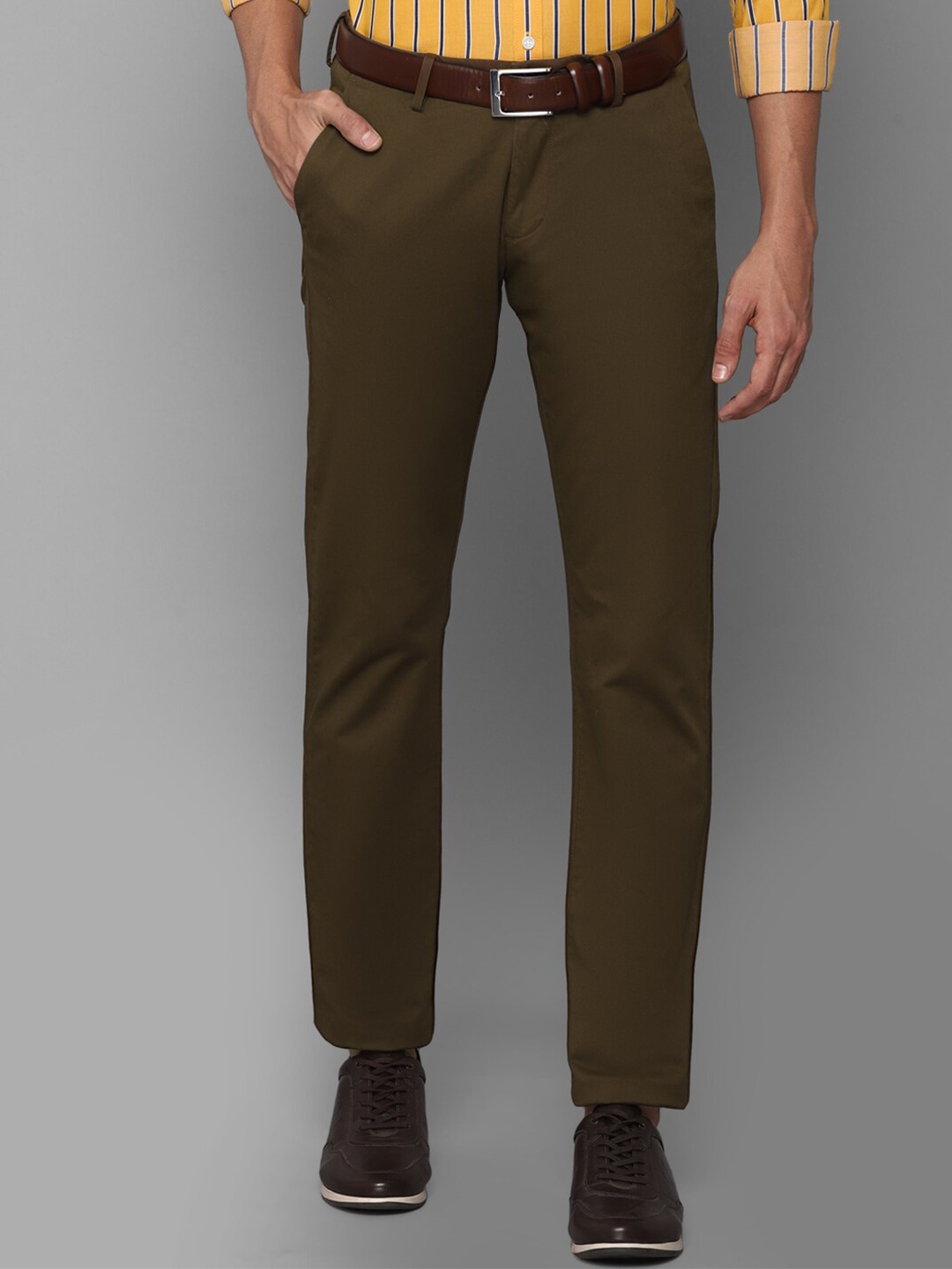 

Allen Solly Men Brown Slim Fit Trousers