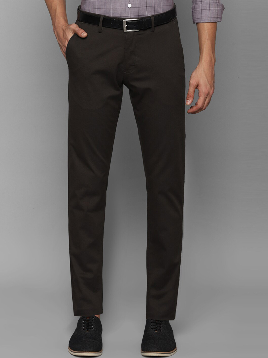 

Allen Solly Men Grey Slim Fit Trousers