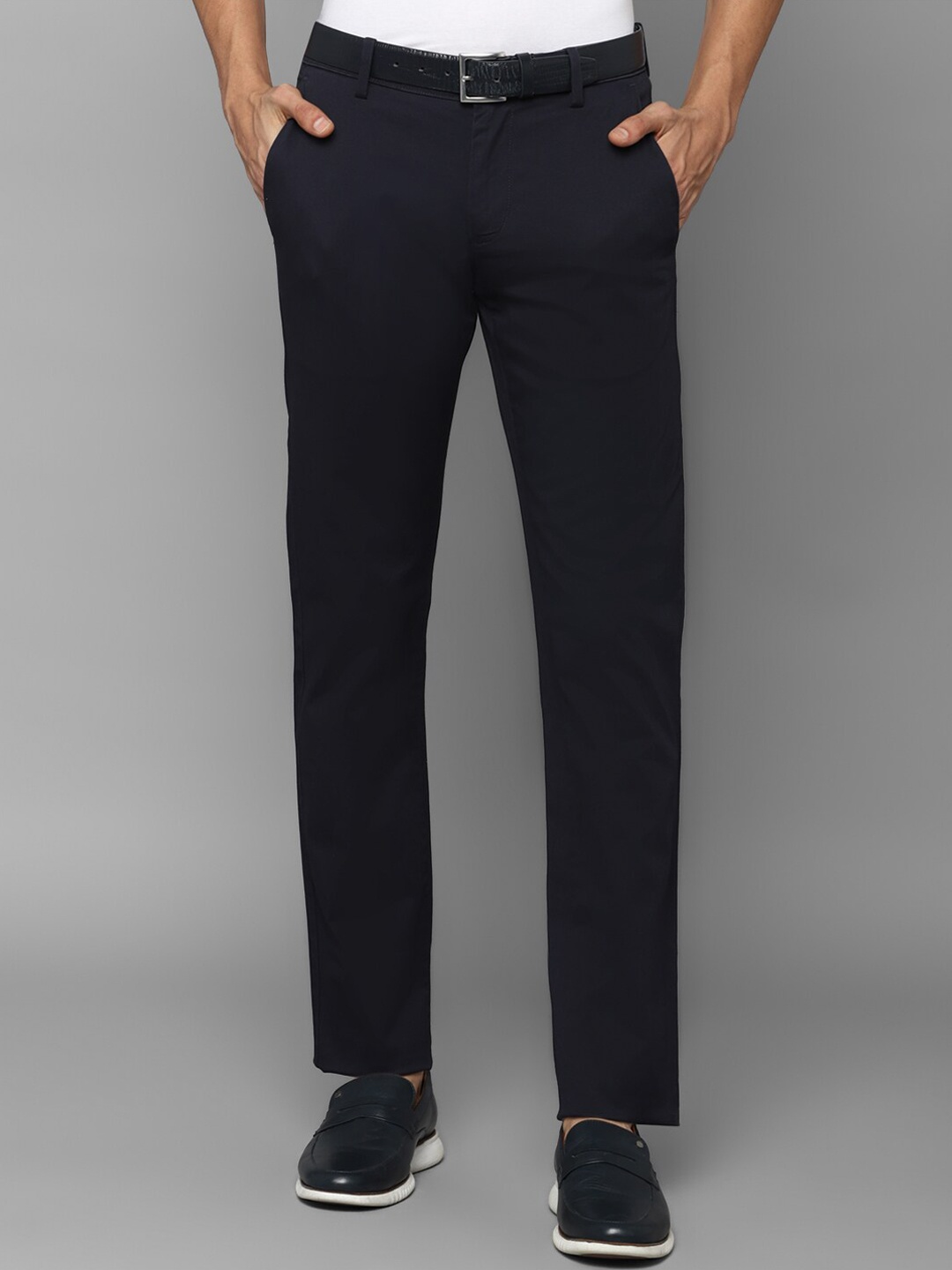 

Allen Solly Men Navy Blue Slim Fit Chinos Trousers