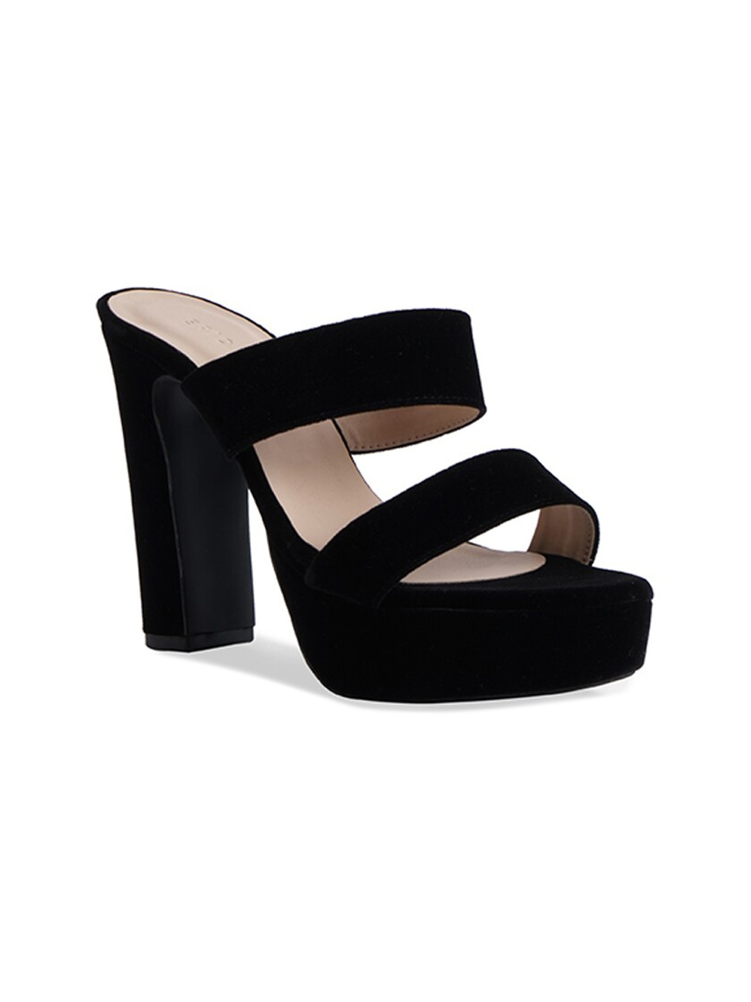 

ERIDANI Women Black Block Heels