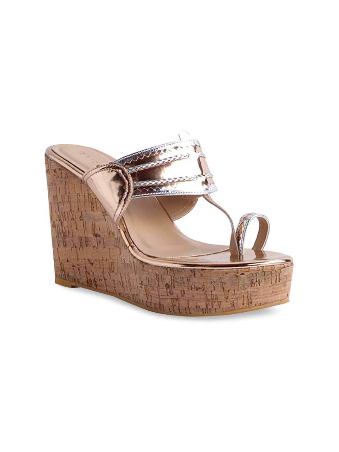 

ERIDANI Women Rose Gold Wedge Heels