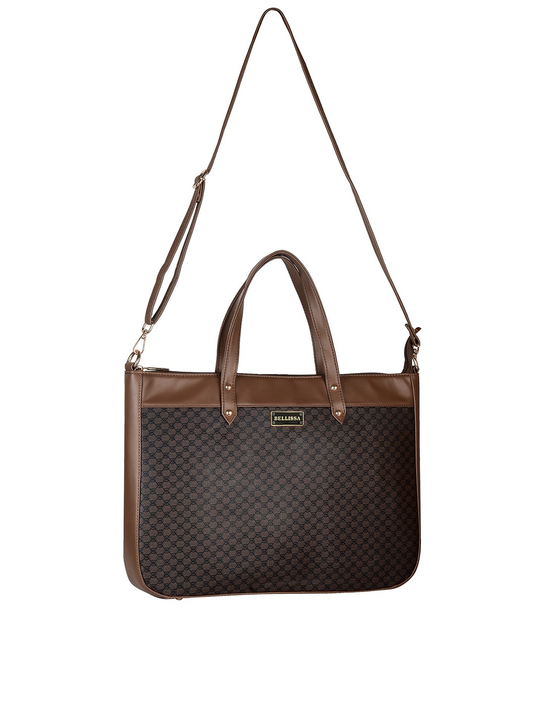 

Bellissa Women Brown Textured Laptop Bag