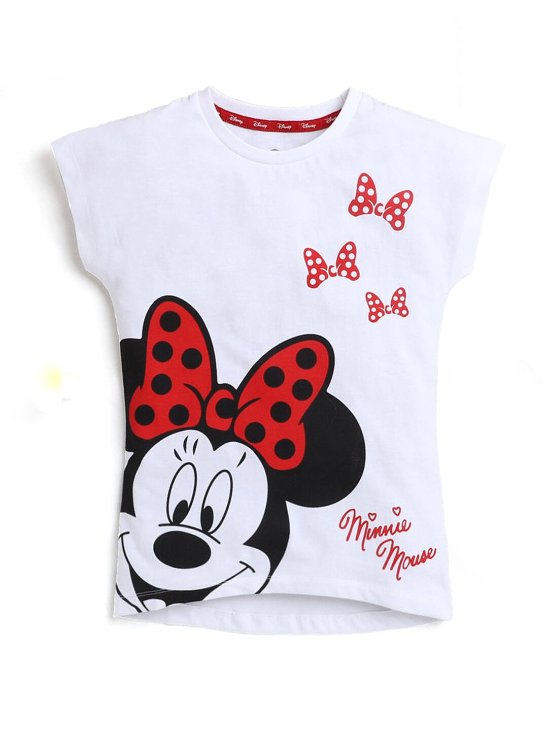 

Hopscotch Girls White Printed Extended Sleeves T-shirt