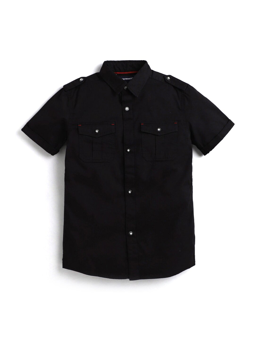 

Hopscotch Boys Black Solid Casual Shirt