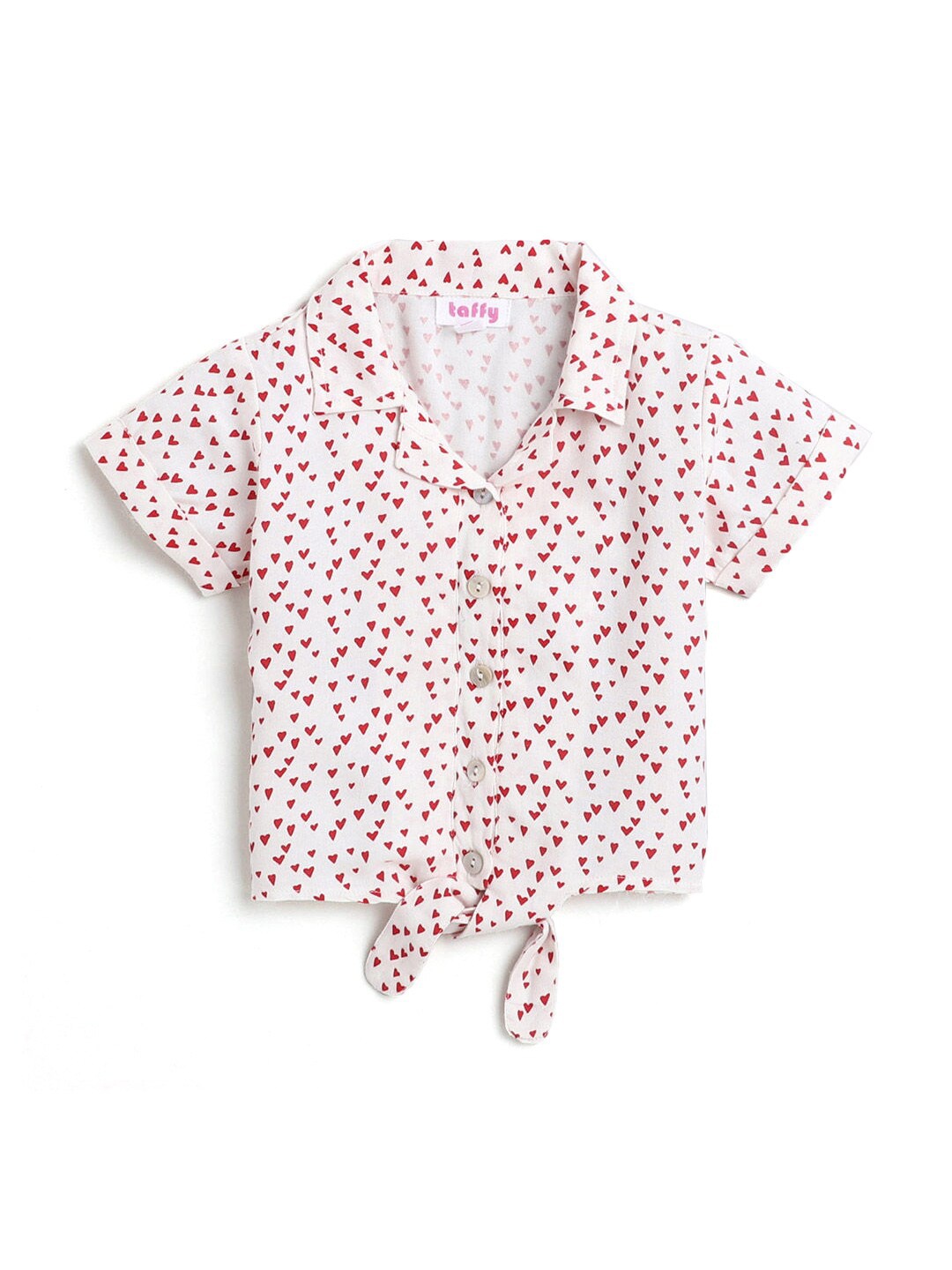 

Hopscotch Girls White Printed Casual Shirt