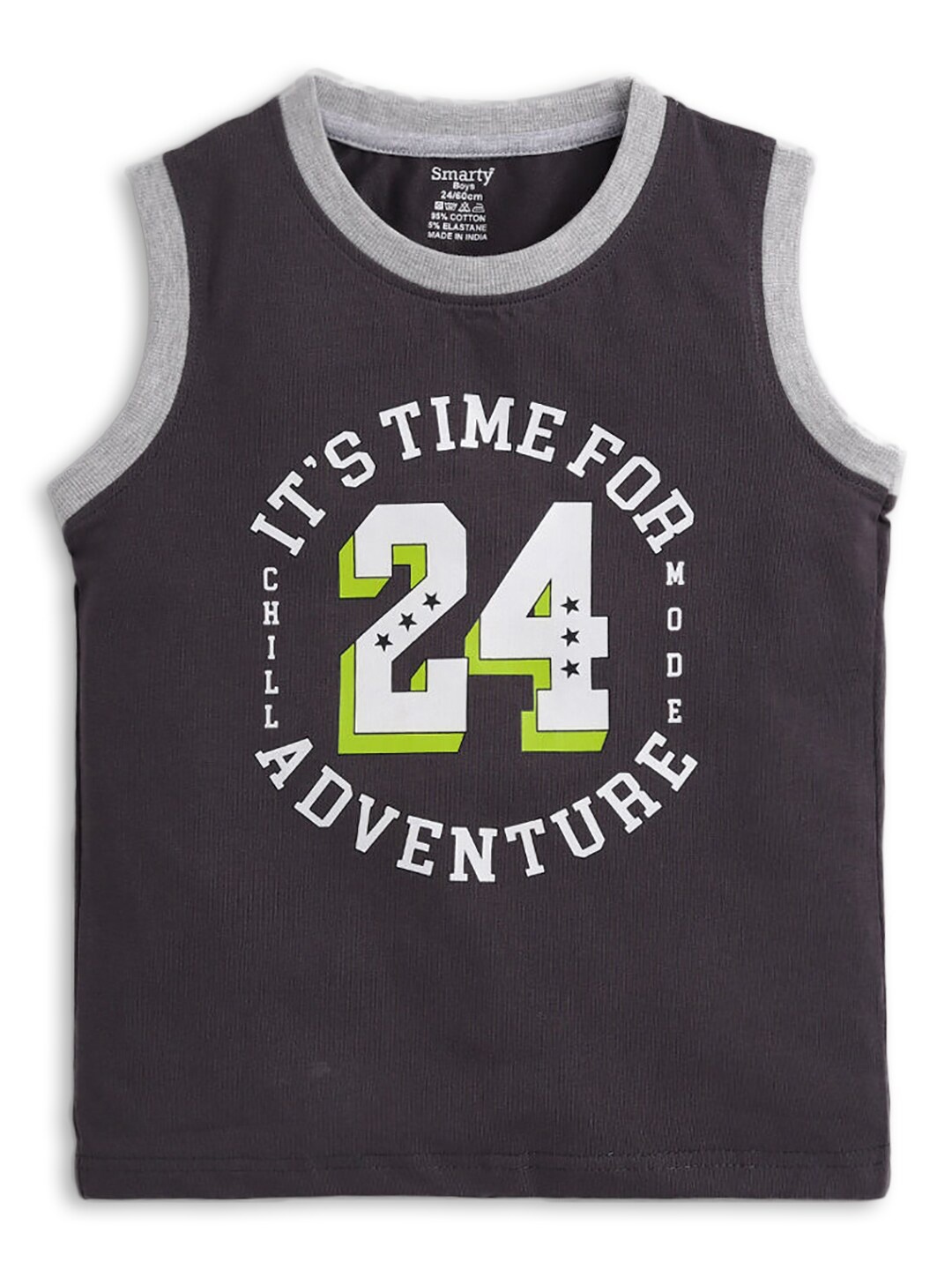 

Hopscotch Boys Grey & White Typography T-shirt