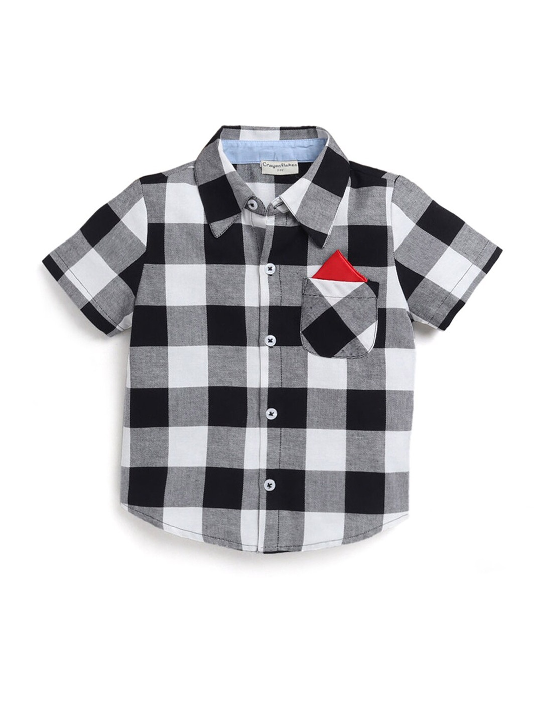 

Hopscotch Boys Black Gingham Checks Casual Shirt