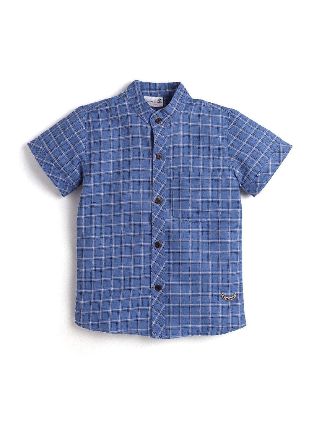 

Hopscotch Boys Blue Checked Casual Shirt