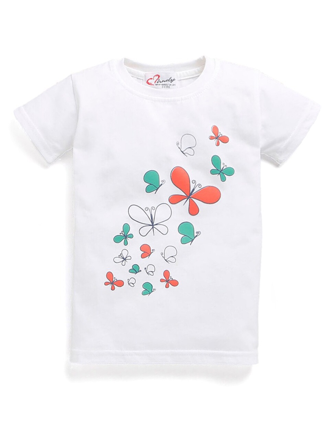 

Hopscotch Girls White Printed T-shirt