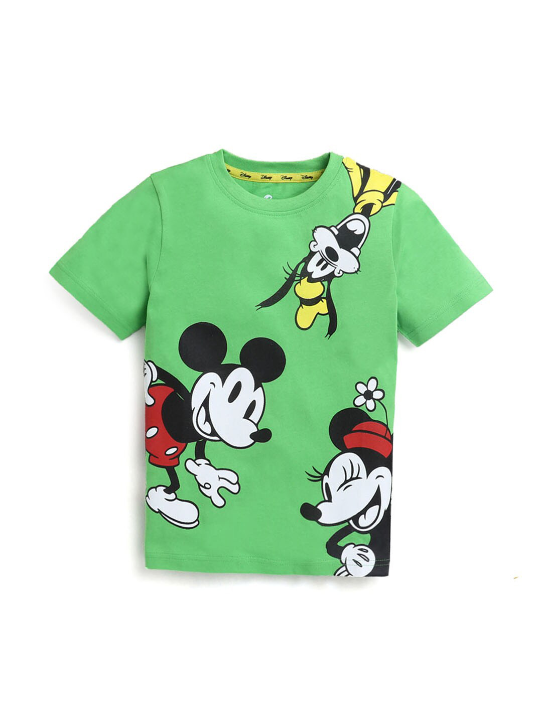 

Hopscotch Boys Green Minnie Mouse Printed T-shirt