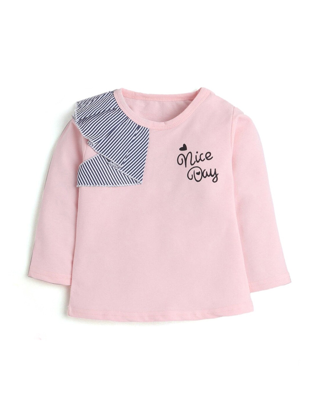 

Hopscotch Girls Pink Cotton T-shirt