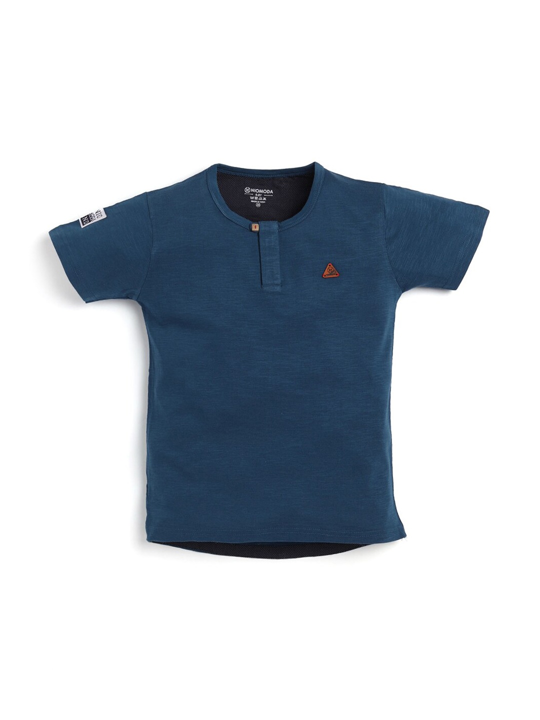 

Hopscotch Boys Blue Henley Neck T-shirt