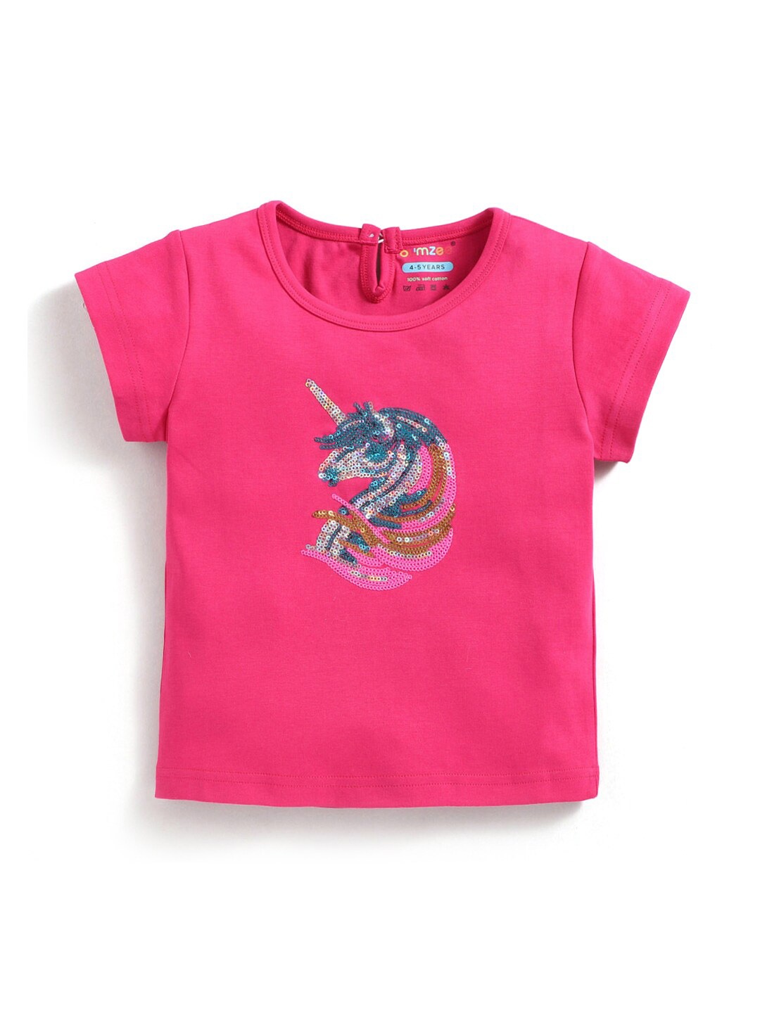 

Hopscotch Girls Fuchsia Printed T-shirt