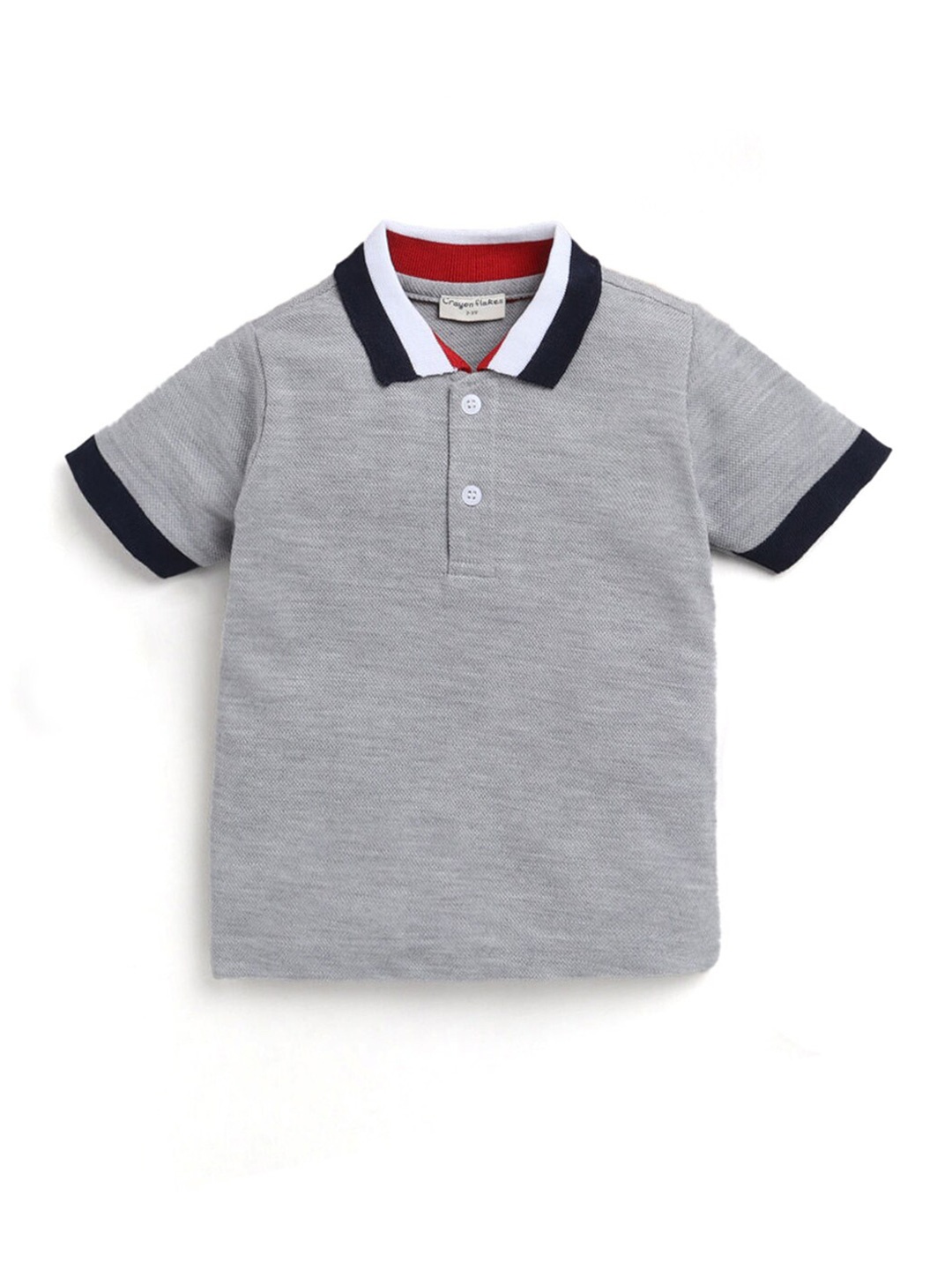 

Hopscotch Boys Grey Polo Collar T-shirt