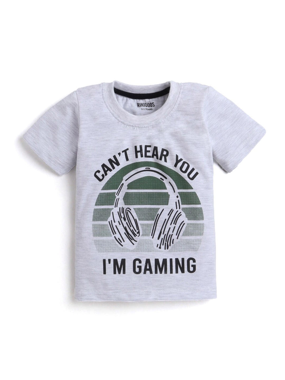 

Hopscotch Boys Grey Printed T-shirt