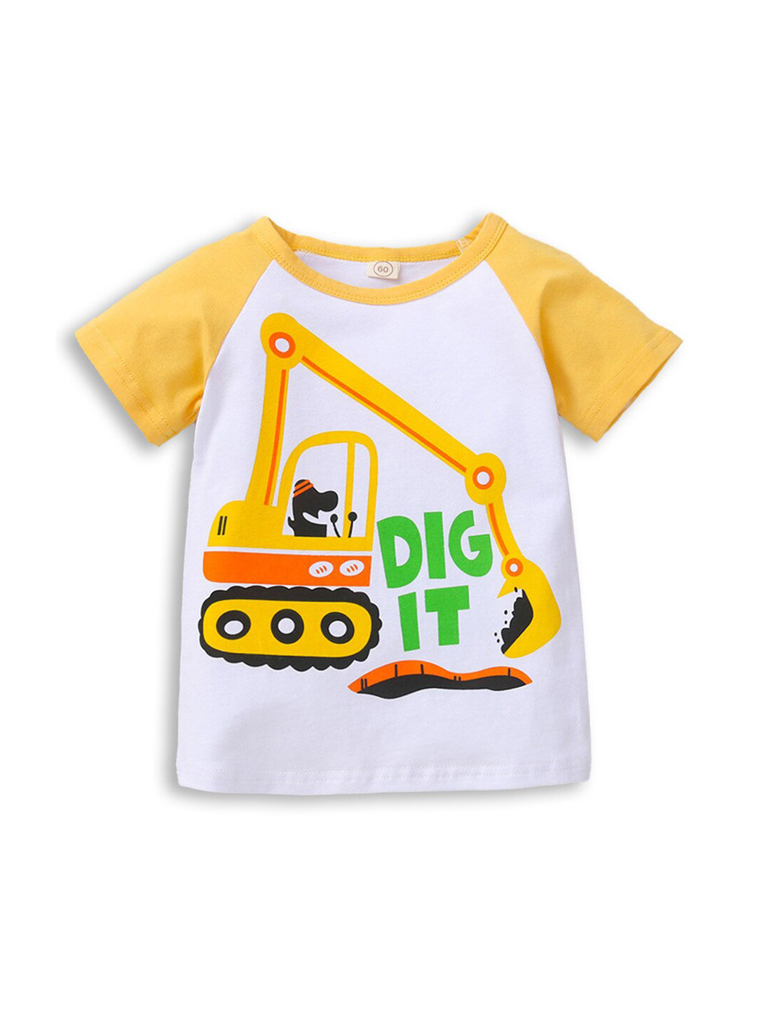 

Hopscotch Boys Yellow & White Printed T-shirt