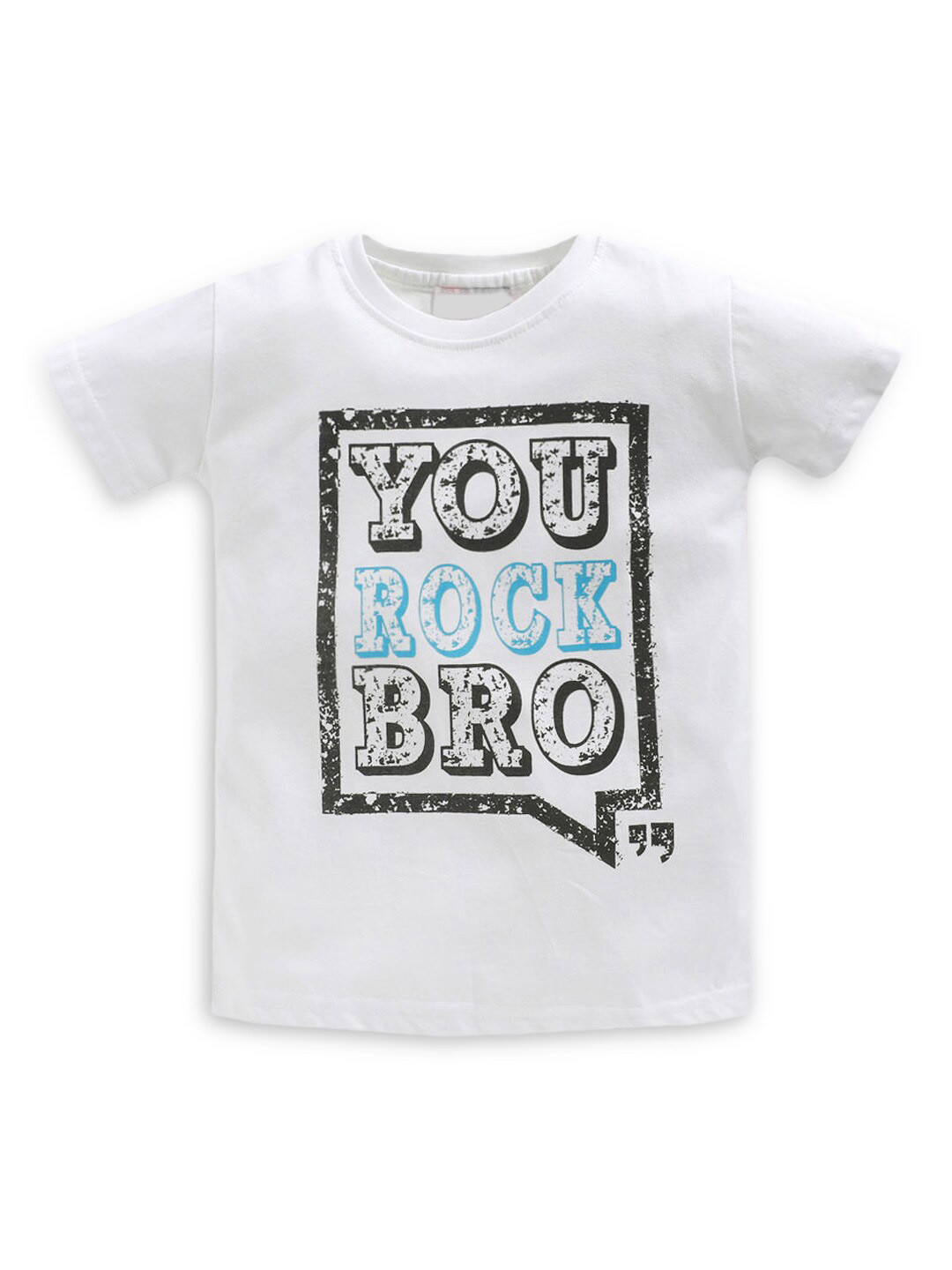 

Hopscotch Girls White Typography Printed T-shirt