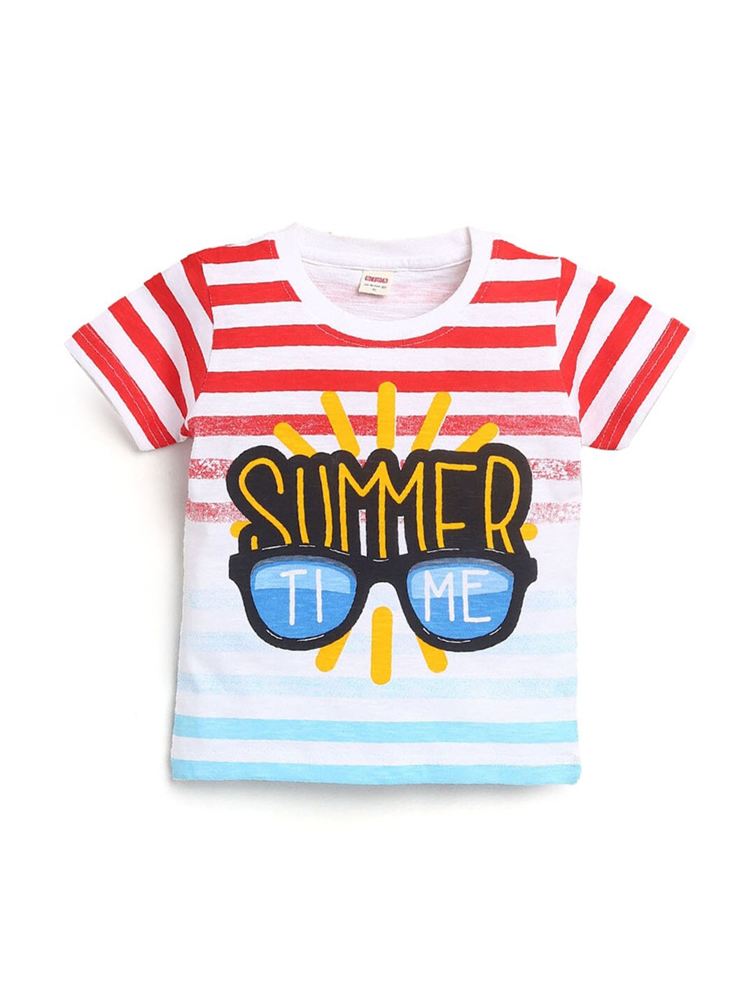 

Hopscotch Boys White & Red Striped T-shirt