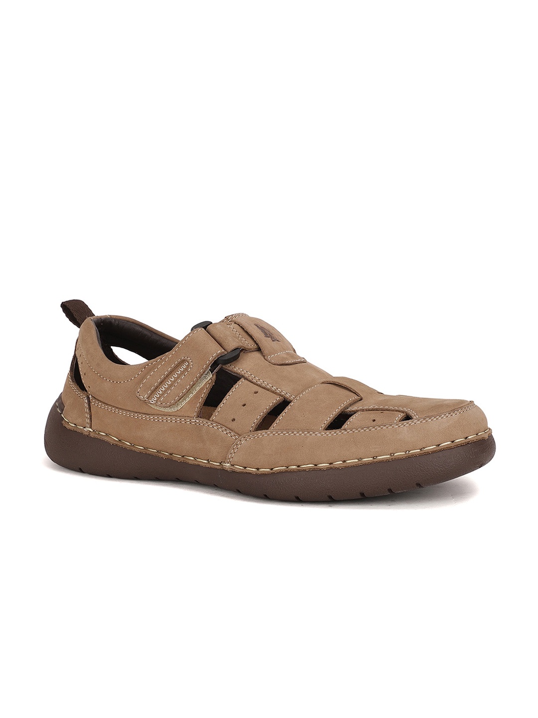 

Hush Puppies Men Brown Leather Fisherman Sandals