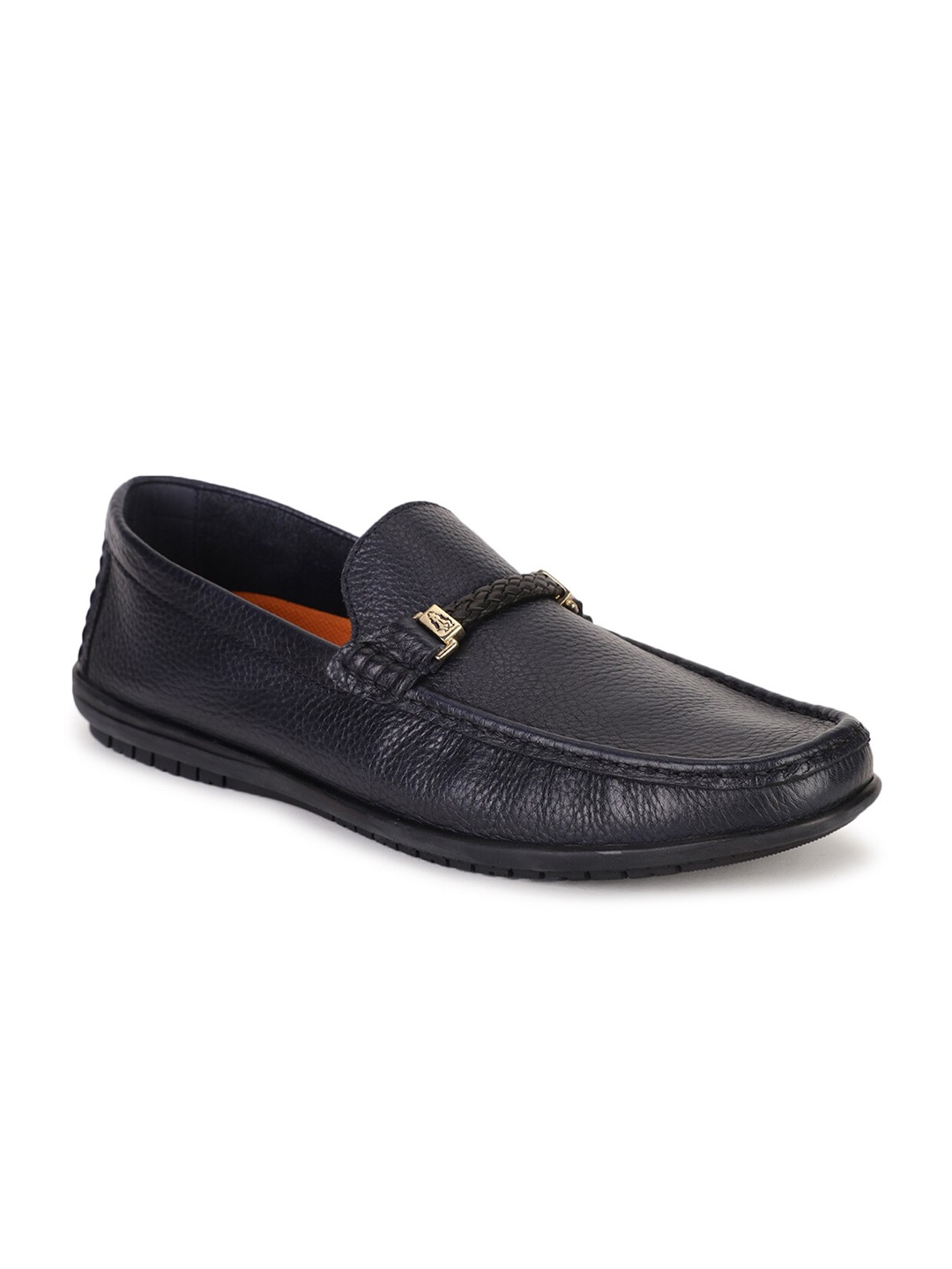 

Hush Puppies Men Navy Blue Leather Loafers