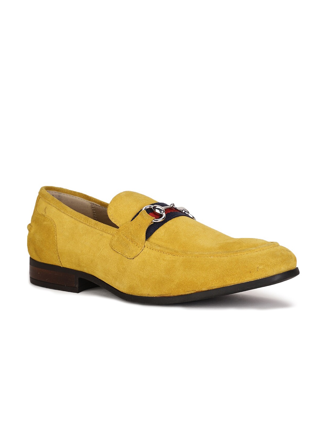 

Hush Puppies Men Yellow Suede Horsebit Loafers