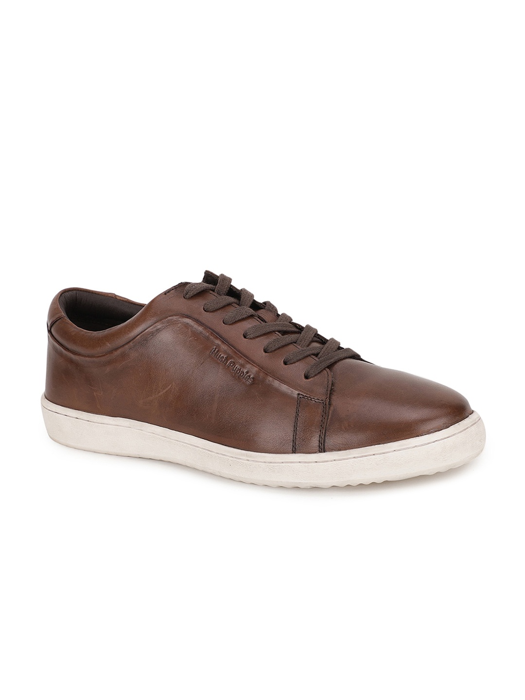 

Hush Puppies Men Tan Leather Sneakers