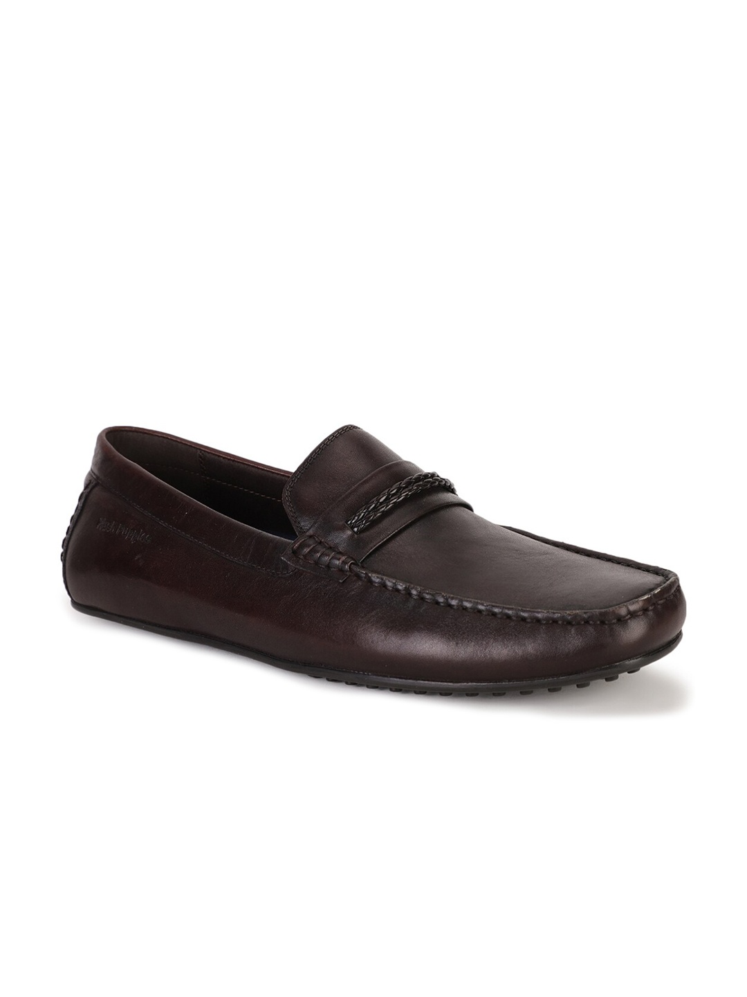 

Hush Puppies Men Brown Leather Loafers