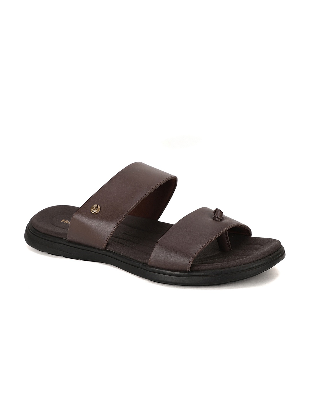 

Hush Puppies Men Brown Leather Comfort Sandals