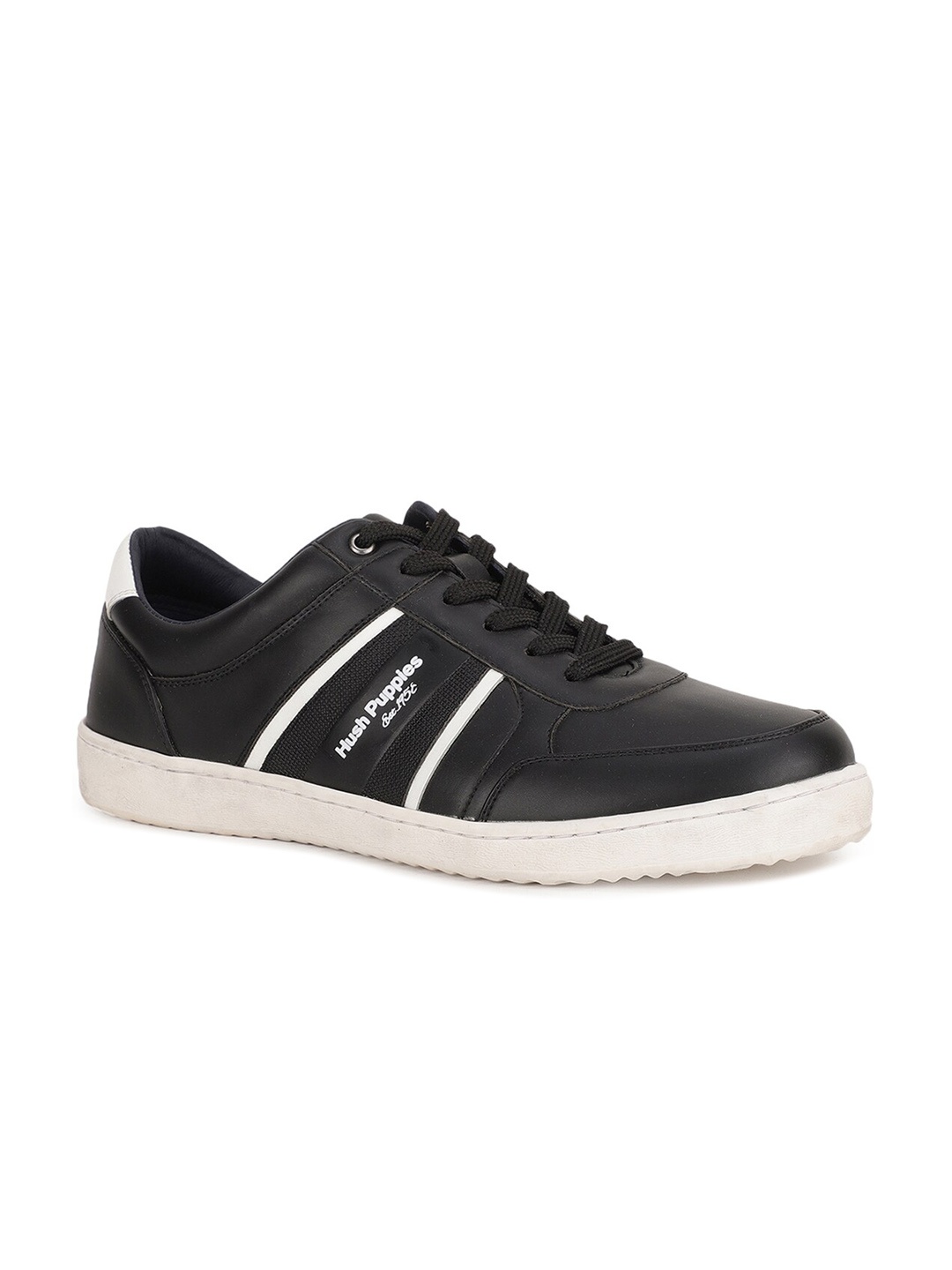 

Hush Puppies Men Black Woven Design Sneakers