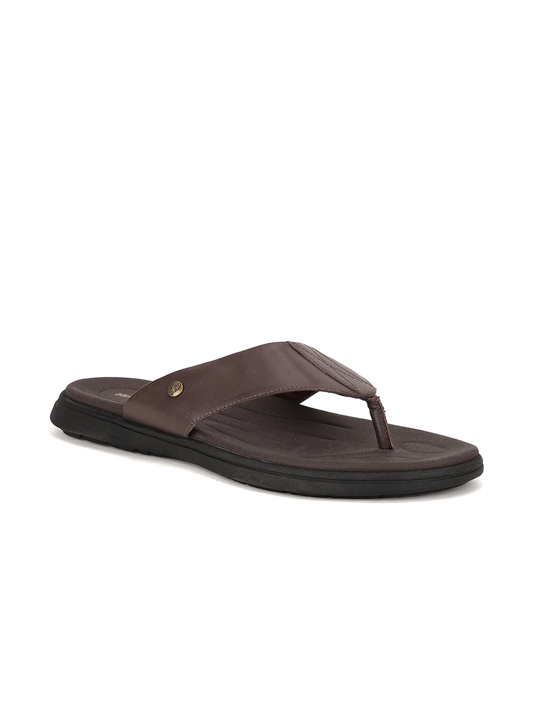 

Hush Puppies Men Brown Leather Comfort Sandals