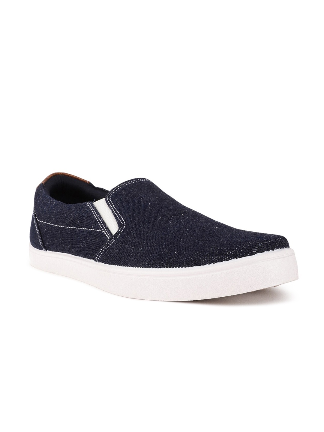 

Bata Men Navy Blue Slip-On Sneakers