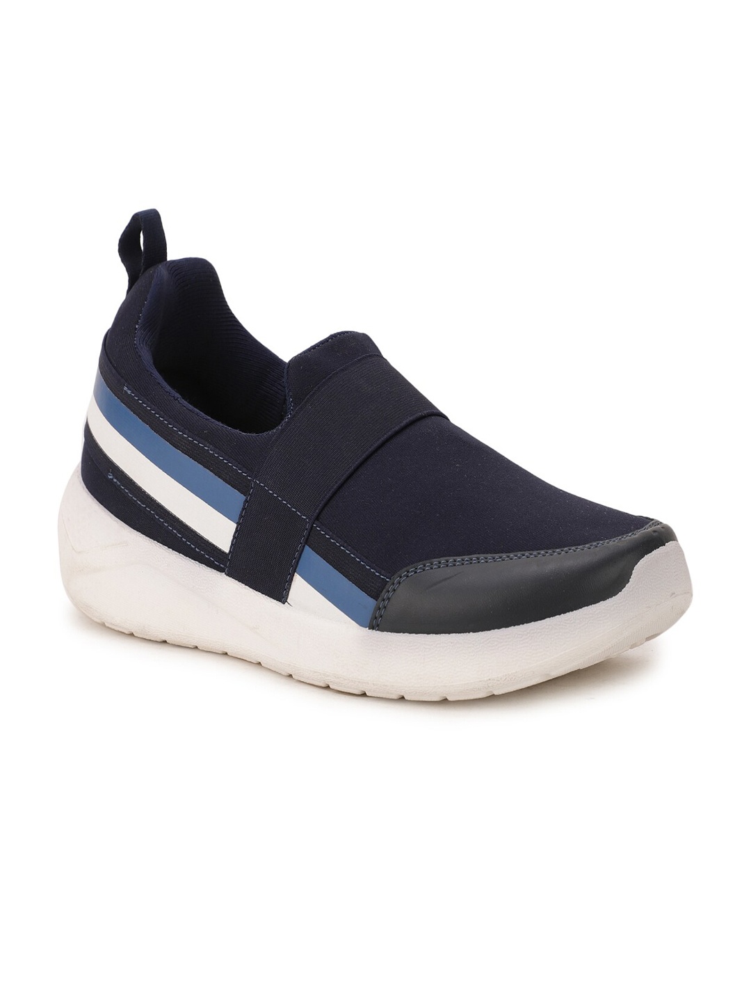 

Bata Men Black Striped Slip-On Sneakers