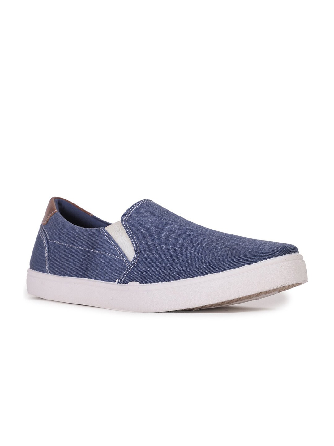 

Bata Men Blue Slip-On Casual Sneakers