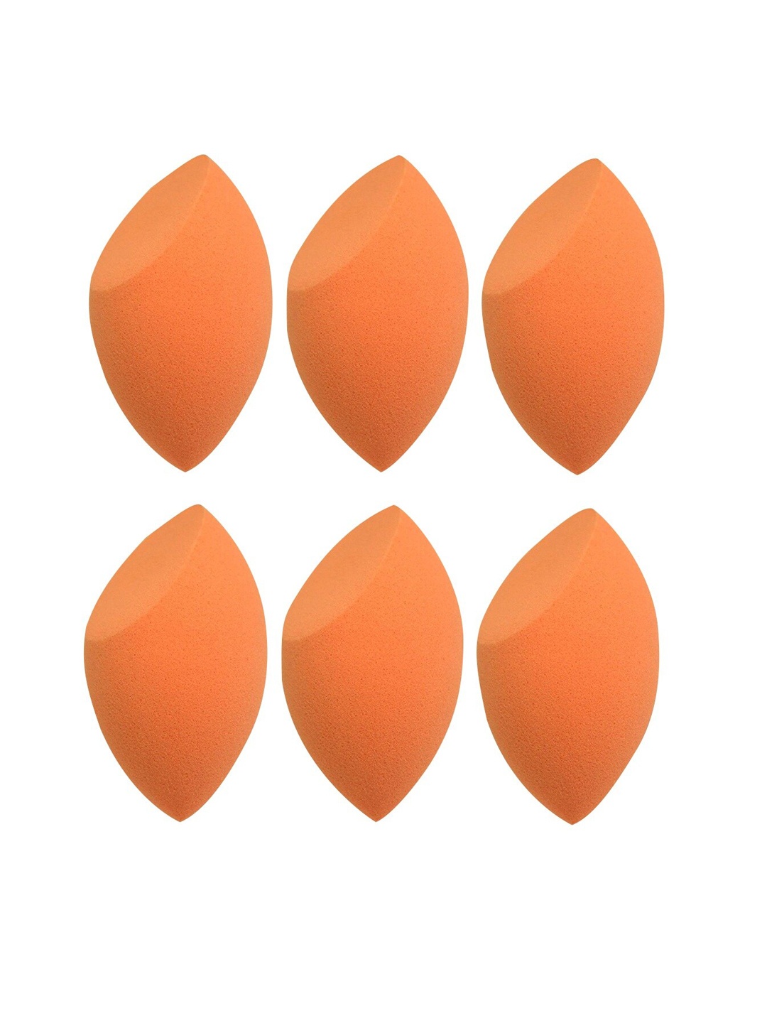 

AY Set of 6 Assorted Cut Shape Makeup Sponge Puff, Orange