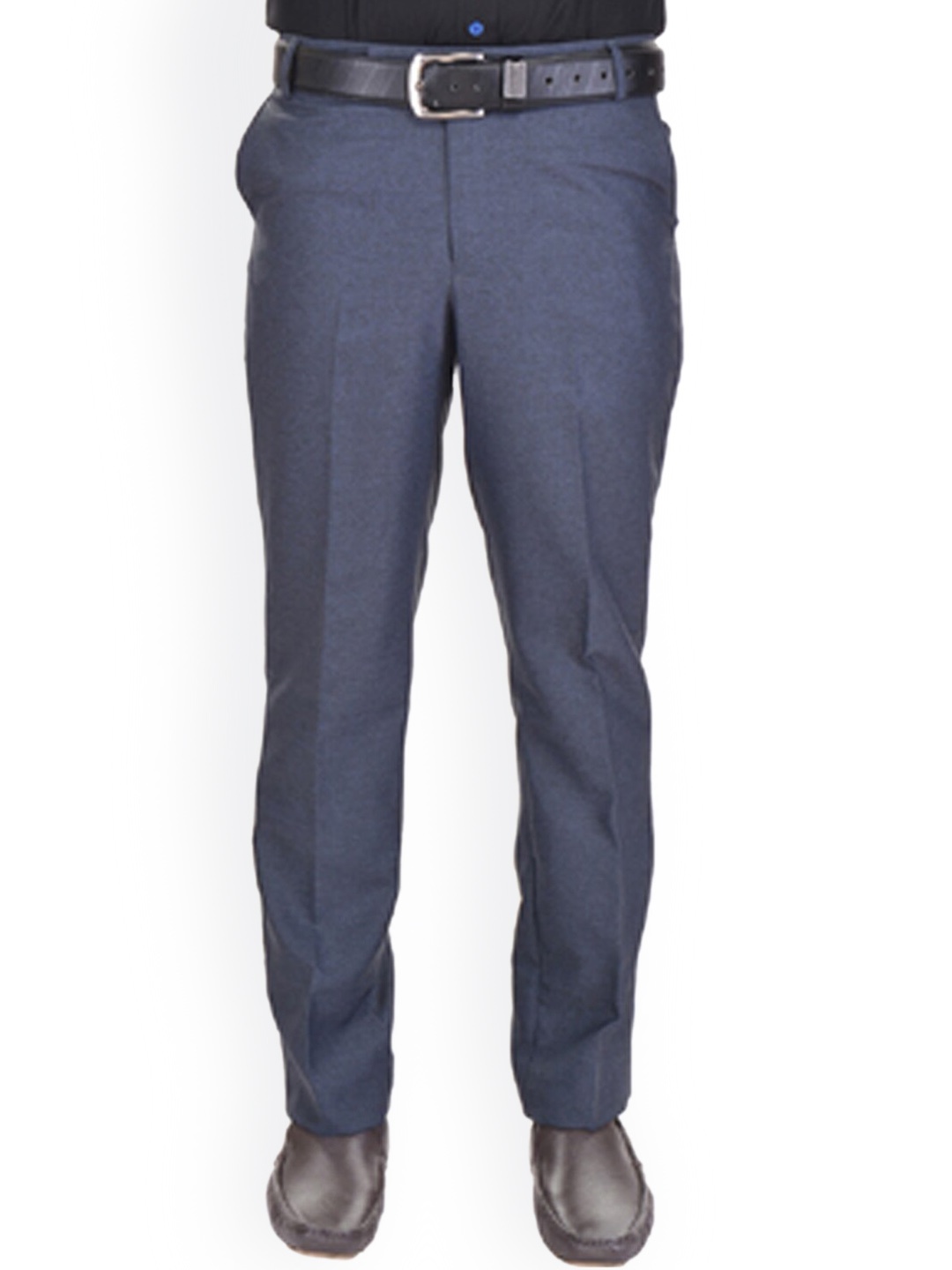 

AD & AV Men Blue Classic Easy Wash Formal Trousers
