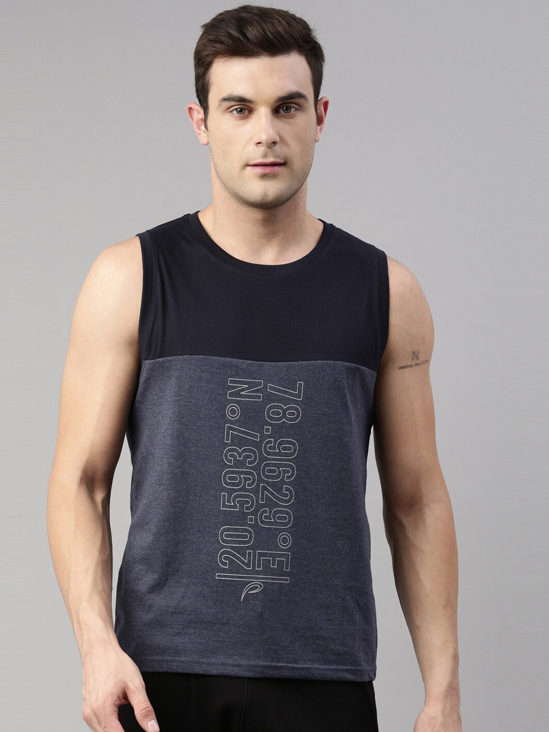 

Proline Active Men Blue Colourblocked Organic Cotton T-shirt
