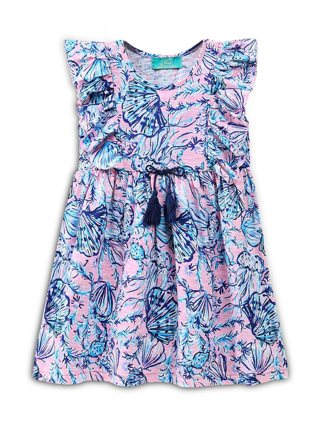 

Hopscotch Pink & Blue Floral Cotton Dress